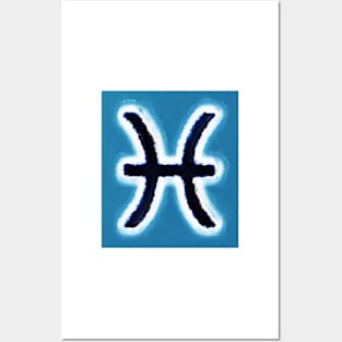 Pisces Symbol Posters and Art